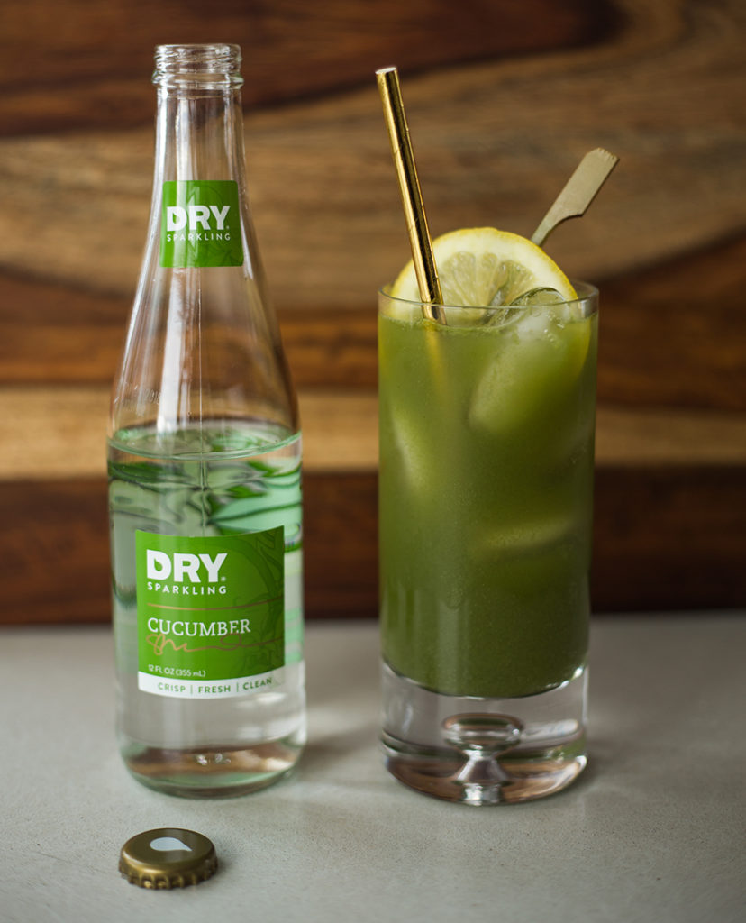 mocktail, green juice, dry sparkling, dry soda